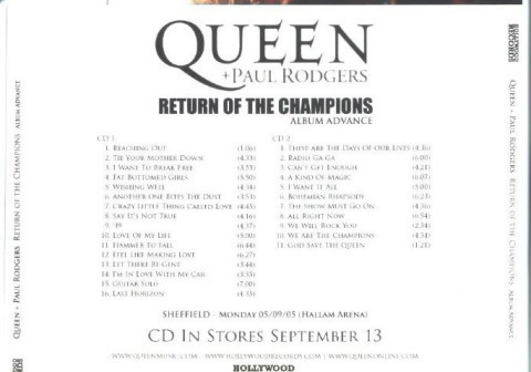 retro della copertina del CD (promo)